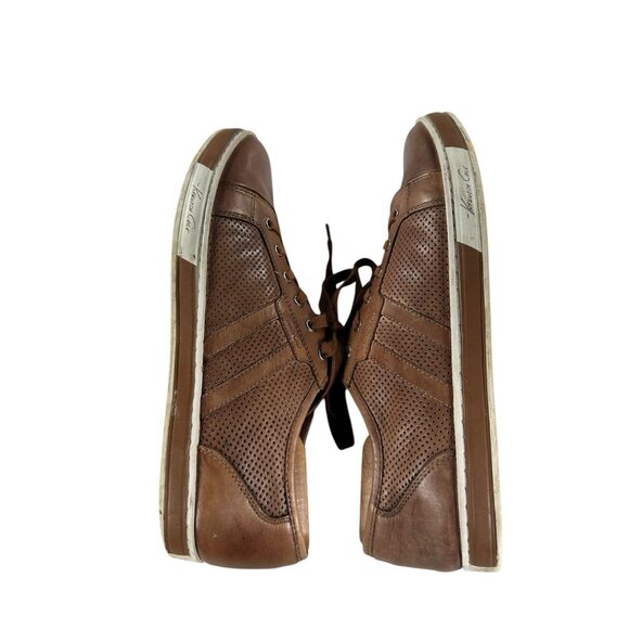 Kenneth Cole New York Size Mens Size 9.5 M Brown Leather Sneakers - Picture 4 of 9